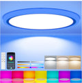 15.8inch RGB LED Ceiling Light Fixture with Remote, 36W 3600LM Flush Mount Light Fixture,DIY Colors,Disco Mode,3000K-6500K Dimmable Ceiling Lights for Bedroom,Living Room,Smart App