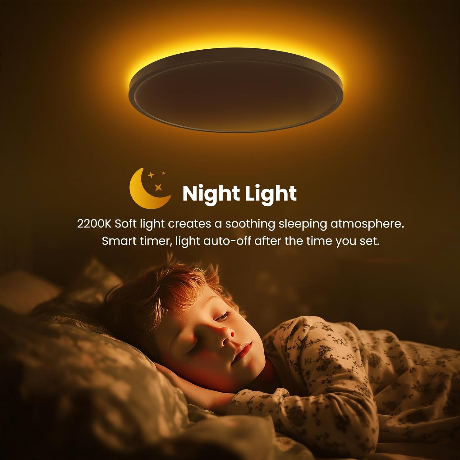 12in Flush Mount Ceiling Light with Remote Control,3CCT 3000-6500K Dimmable,Round Ultra-Thin Plafonnier with Smart App Control,24W 2400LM Ceiling Light for Bedroom/Living Room/Bathroom