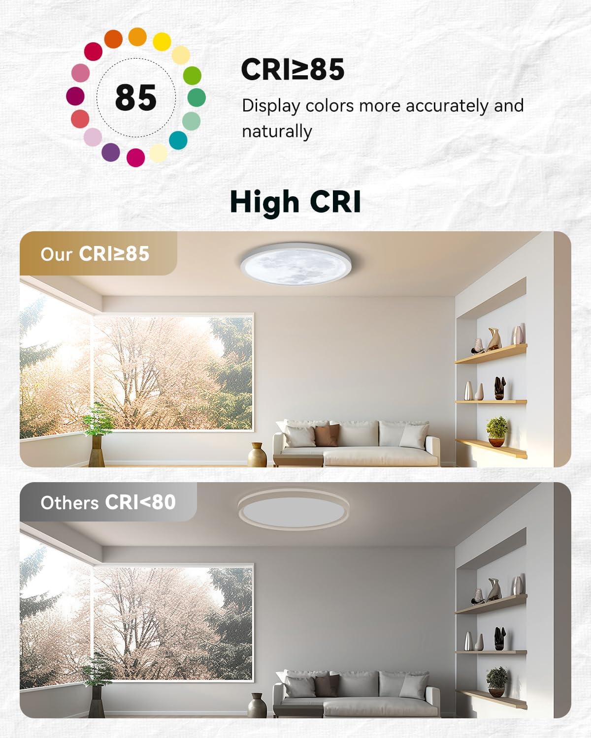 12 inch LED Flush Mount Ceiling Light,Unique Moon Design Morden LED Ceiling Lights,28W 2800LM Remote Control 3000K-6500K Adjustable Ultra Thin for Living Room Bedroom Hallway